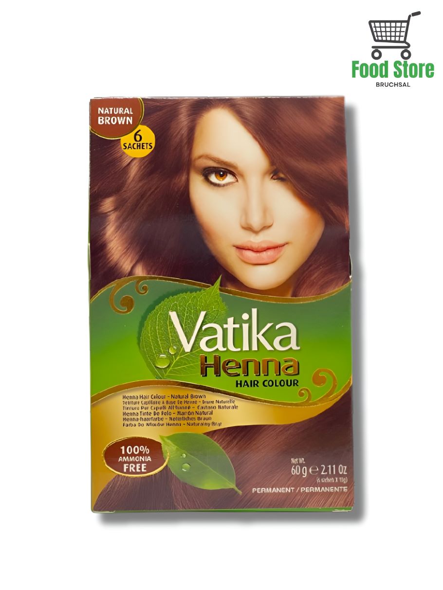 Vatika Henna Hair Colour Natural Brown 60g