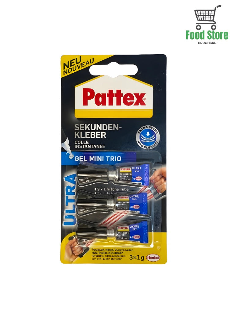 Sekundenkleber Gel Mini Trio Pattex 3x1 g
