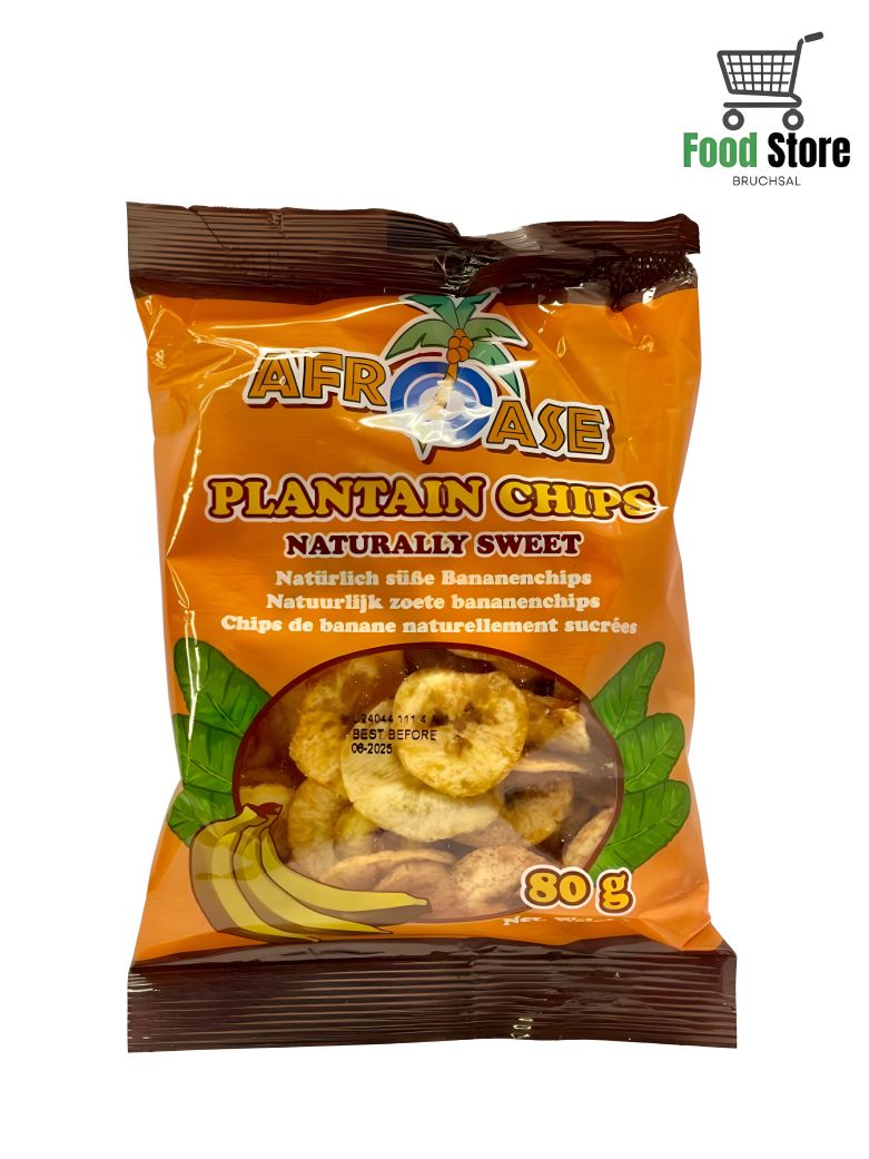 Plantain Bananachips Naturally Sweet Afroase 80g