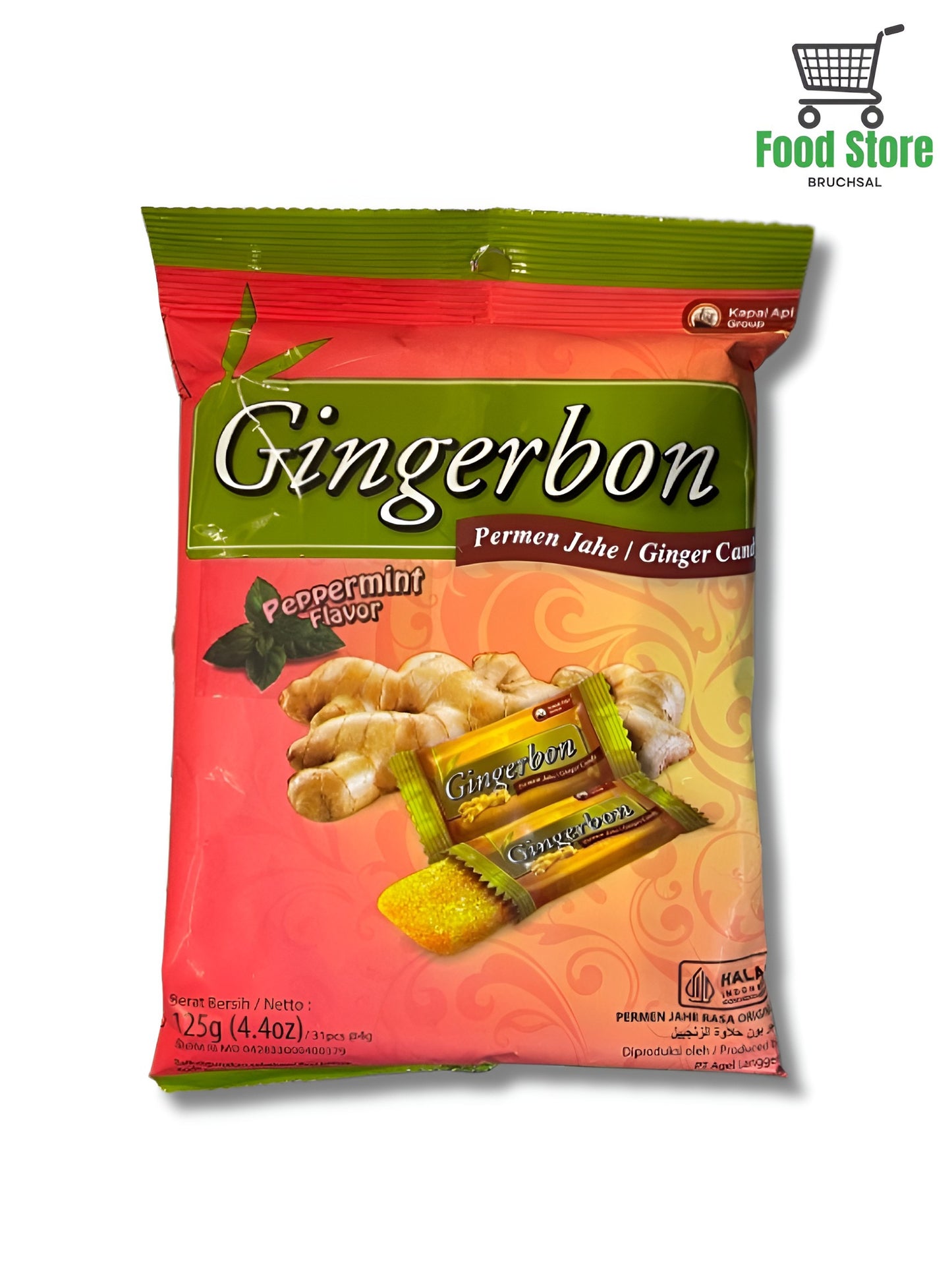 Peppermint Flavor Gingerbon 125g