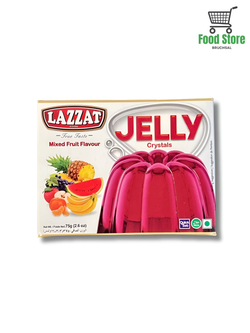 Mixed Fruit Flavour Jelly Crystals Lazzat 75g