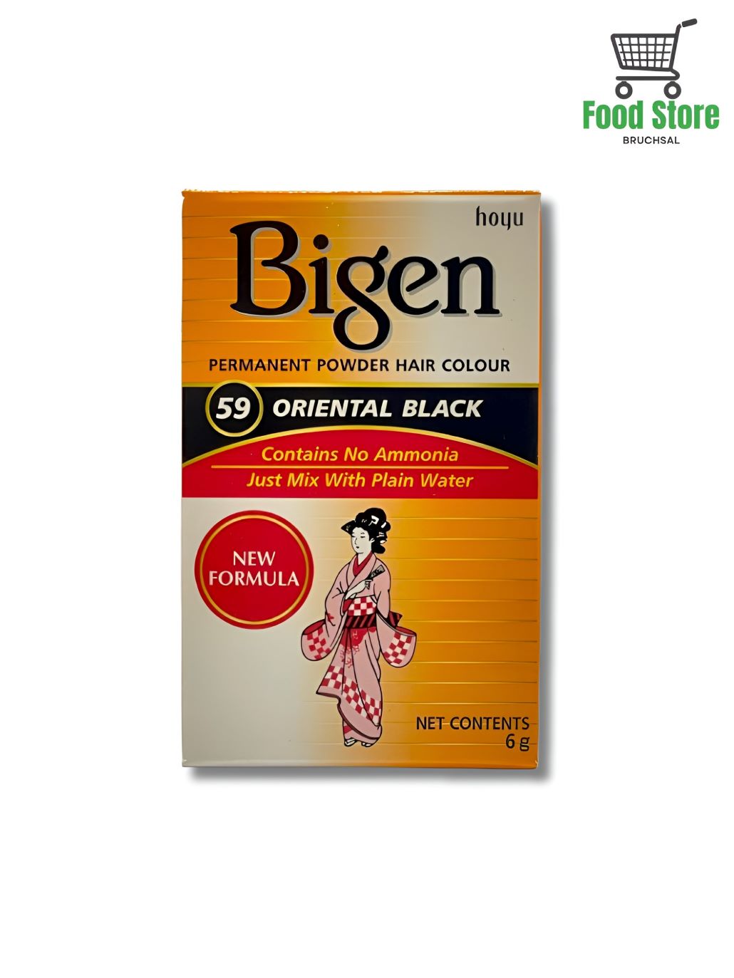 Oriental Black Permanent Powder Hair Colour Bigen 6g